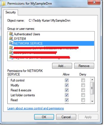 Add Full Control access